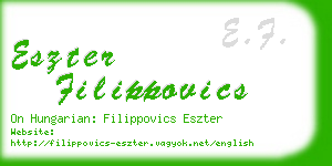 eszter filippovics business card